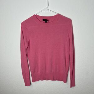 Banana Republic Sweater Womens Extra Small Pink Silk Cashmere Crewneck Pullover
